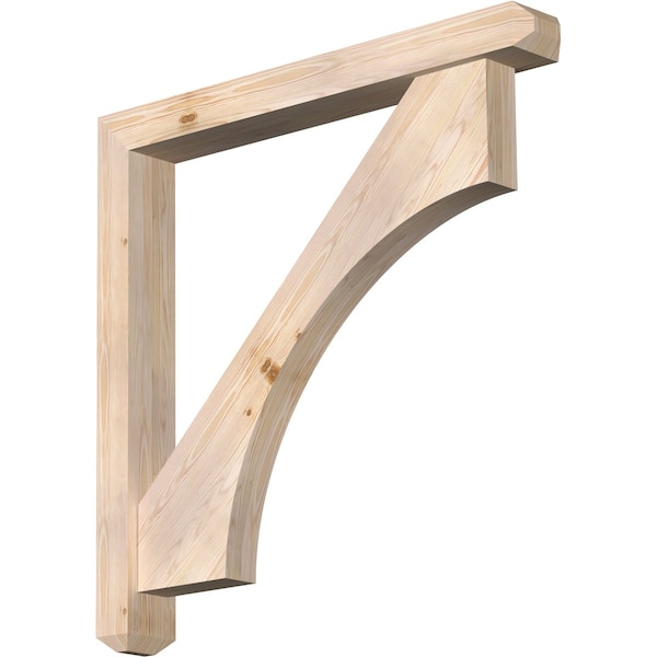 Ekena Millwork Westlake Craftsman Smooth Bracket w/ Offset Brace, Douglas Fir, 5 1/2"W x 44"D x 44"H BKT0604X44X44WTL04SDF - main